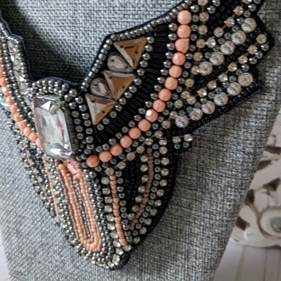 Studded Bib Necklace - Picture 4 of 5
